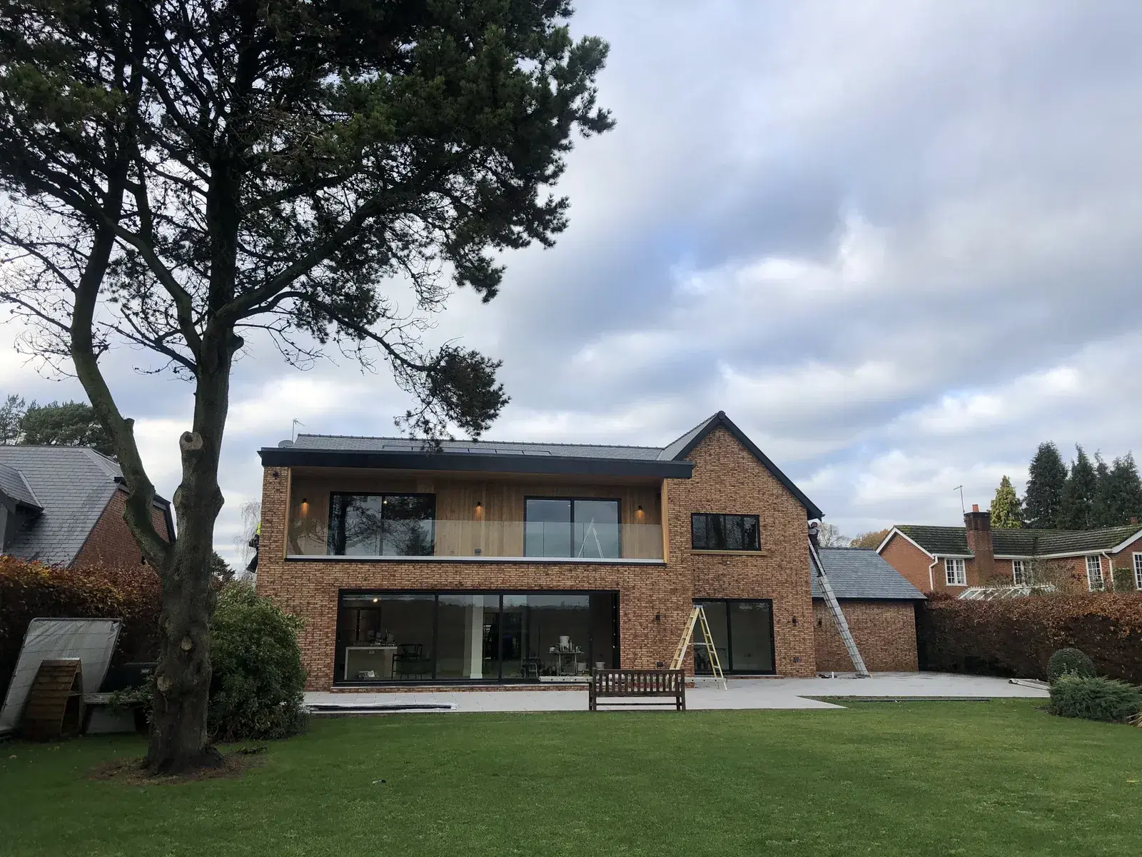 A completed glazing installation on a residential extension.