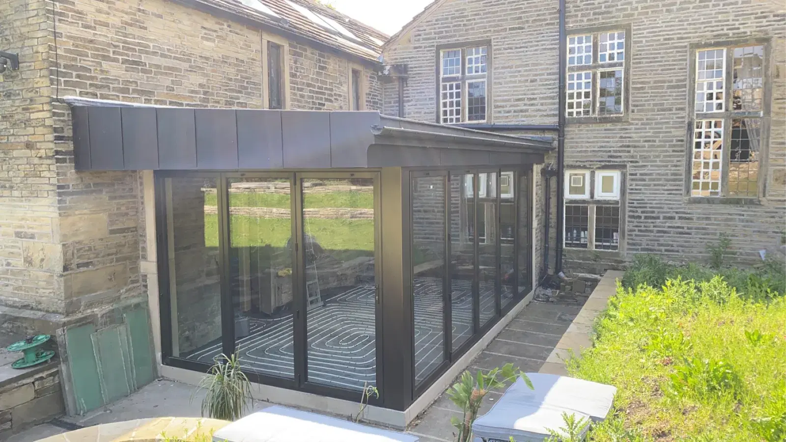 A finished window and door installation on a residential property.