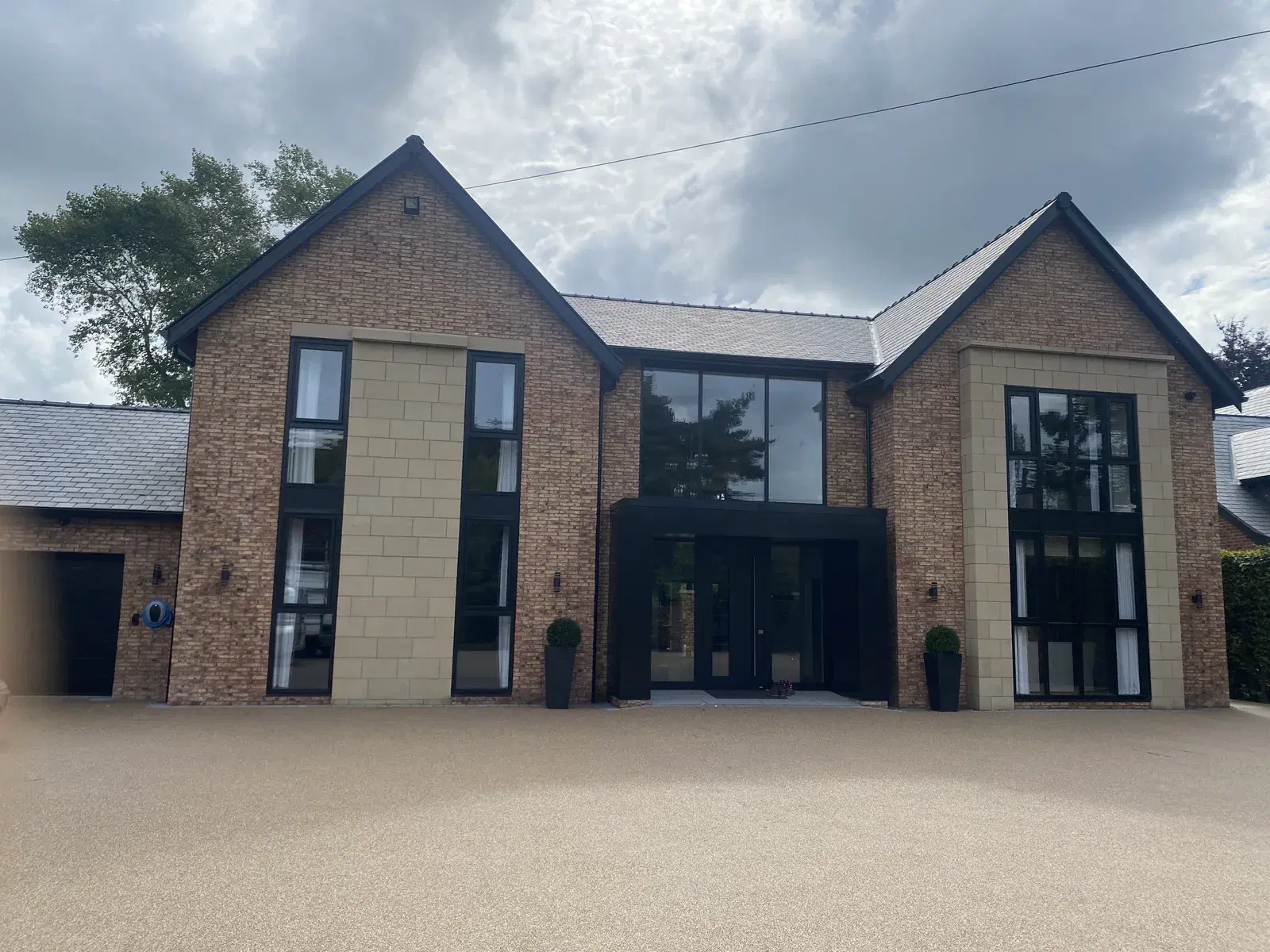 New aluminium windows installed in a home.