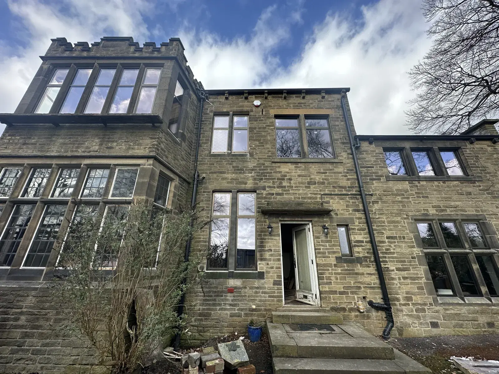 Heritage windows and doors fitted to a period property during refurbishment.